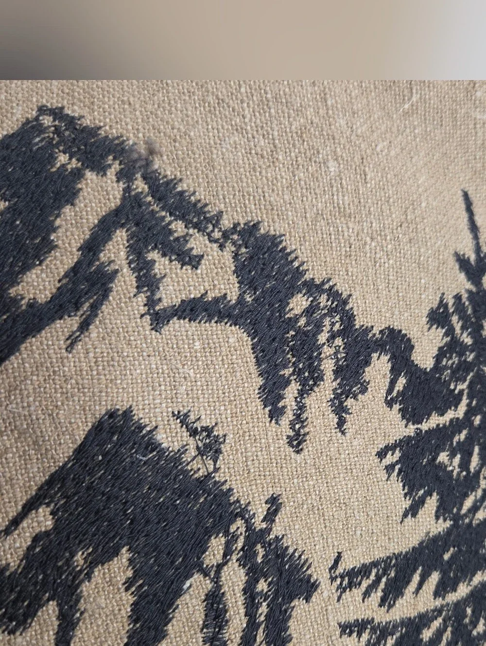 Pottery Barn Rustic Forest Lumbar Pillow Pine Tree Landscape